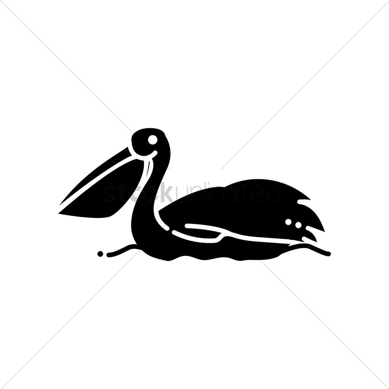 Pelican Icon In Outline Style Isolated On White Background. Bird 