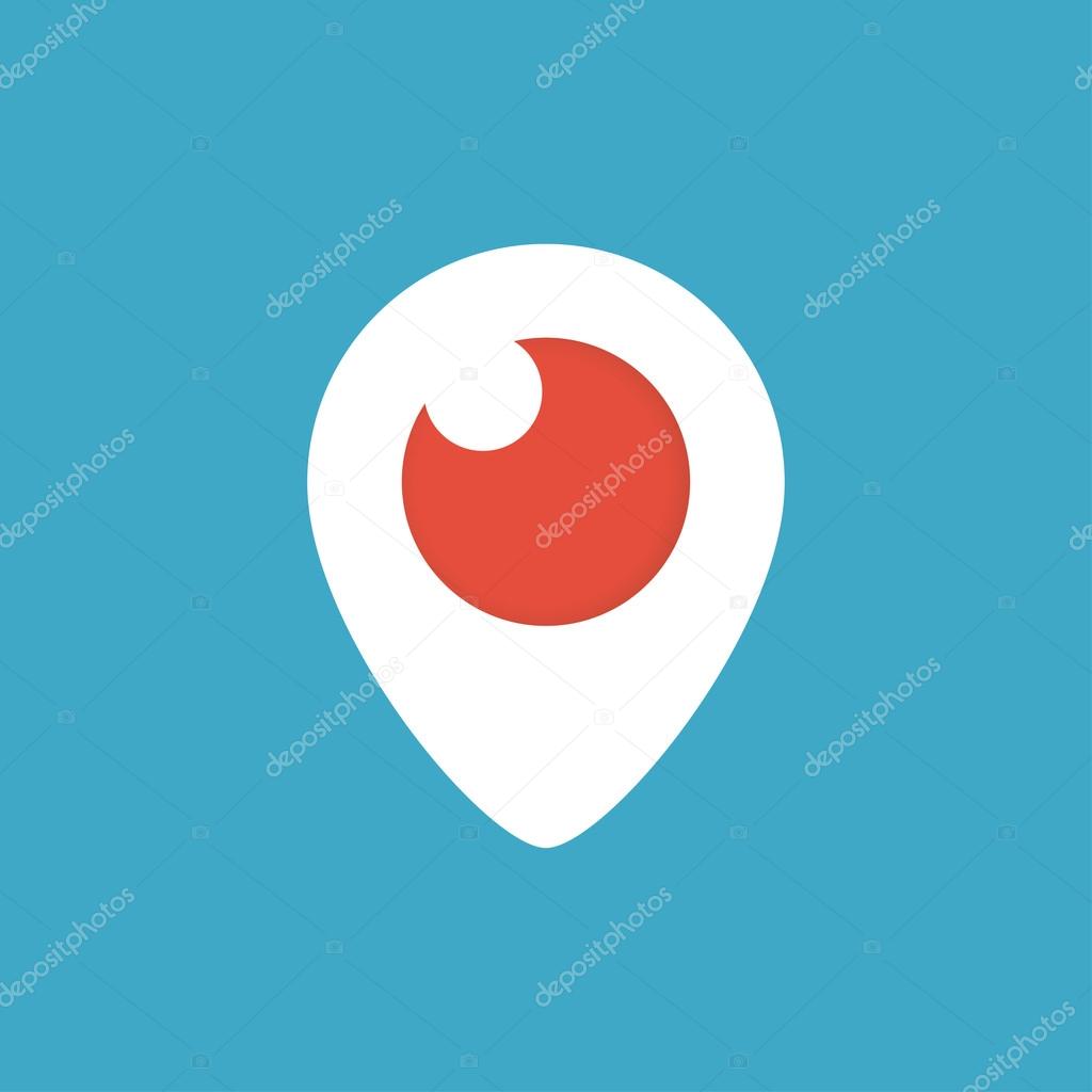 Submarine with periscope icon flat Royalty Free Vector Image