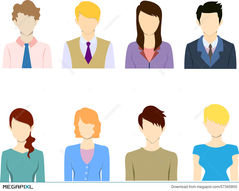 Business people Flat icons - stock vector | Flat Design 