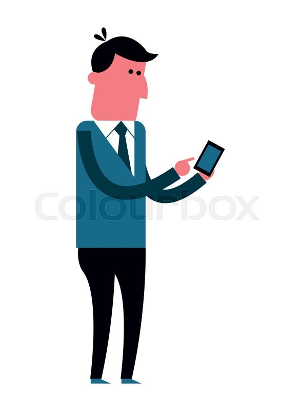 Person, business, people, executive, man, phone Icon Free of 