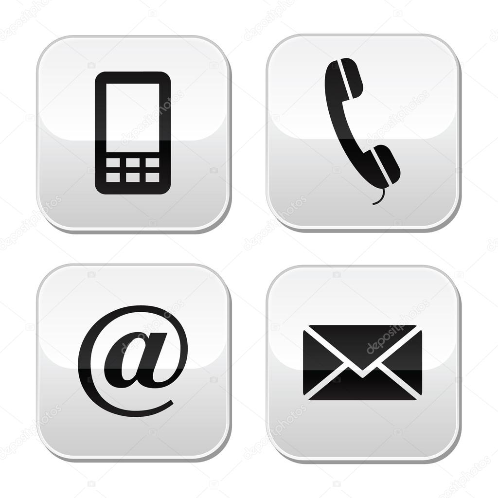Business card vector icons, home, phone, address, telephone, fax 