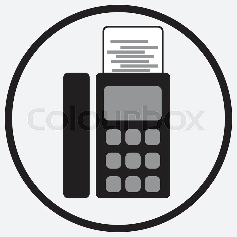 Fax device icon monochrome black white. Icon fax, sign fax phone 