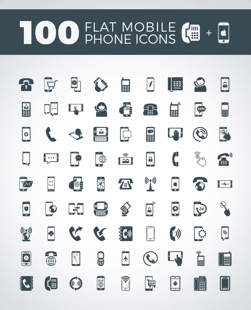 Phone icons set. Vector basic phone icon set clip art vector 
