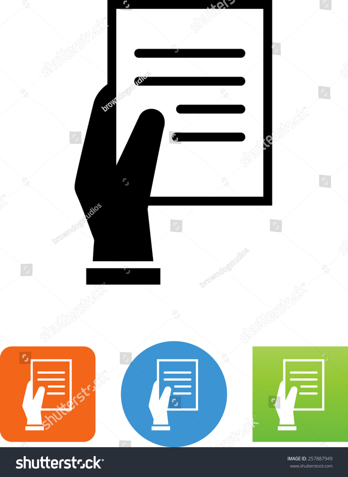 Piece Of Paper Icon. Document Data Office Information Theme 