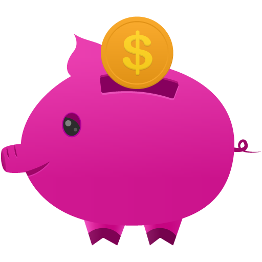 Orange piggy bank 2 icon - Free orange piggy bank icons
