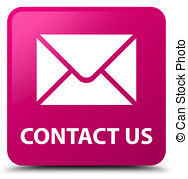 Contact us (email icon) pink square button  Stock Photo 