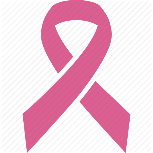 Icon symbol of struggle and awareness against breast cancer, pink 