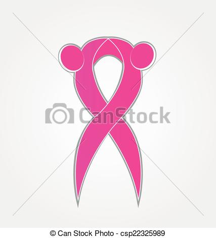 Realistic pink ribbon and breast cancer icon Vector Image