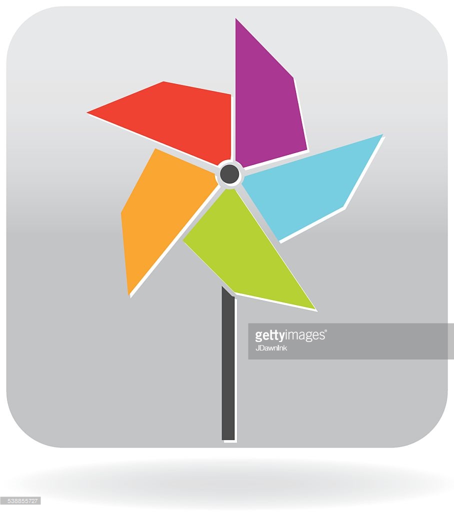 Black And White Pinwheel Icon Vector Art | Getty Images