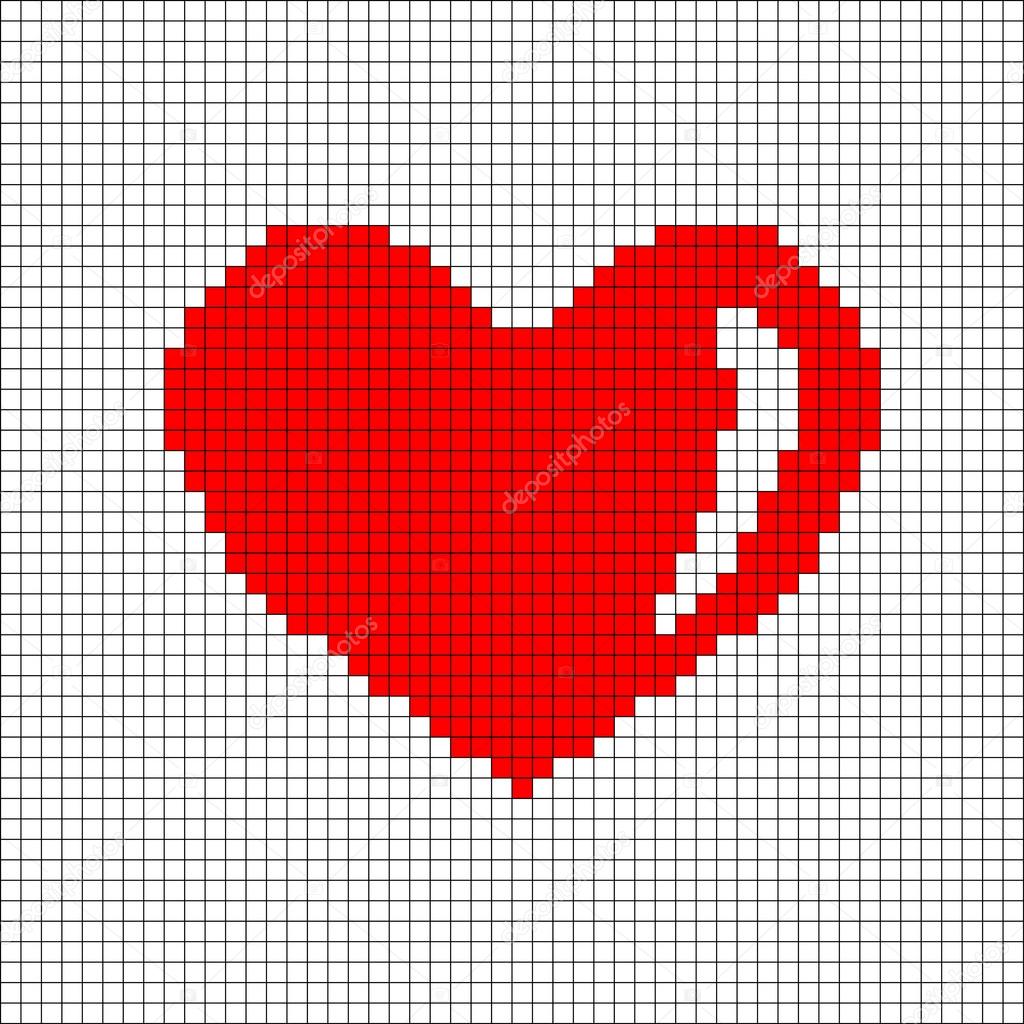 Pixel Heart Vector - (4172 Free Downloads)