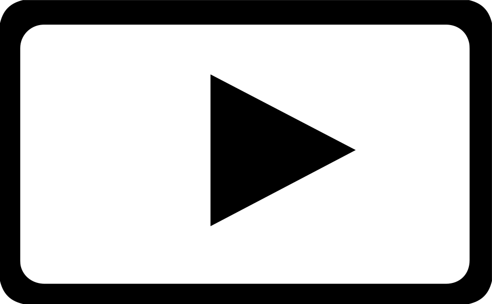 White video play icon - Free white video icons