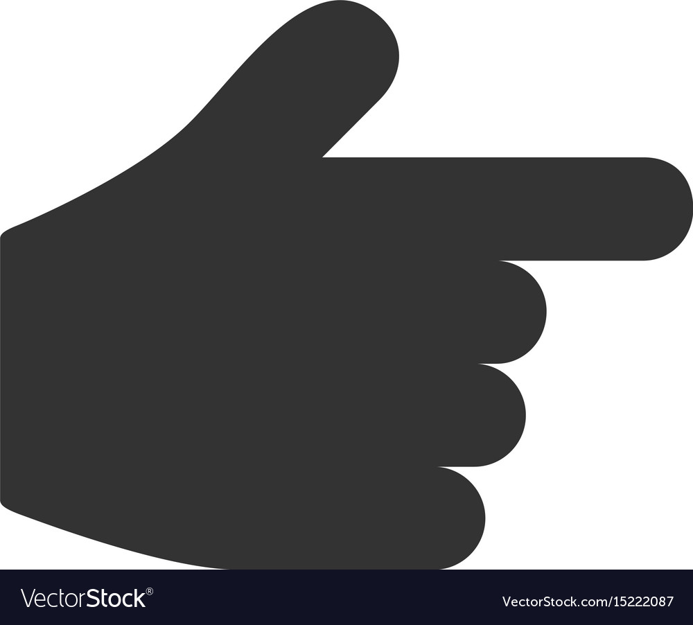 Pointer finger flat icon Royalty Free Vector Image