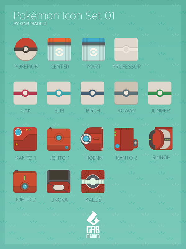 Pokemon Icons Freebie | SketchBlast | Download free Sketch 