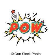 Cartoon - pow (pow comic book illustration) vector clipart 