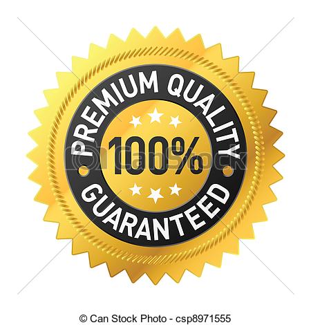 Premium quality seal or icon. Glossy golden seal or button with 