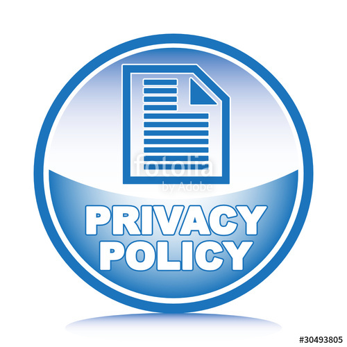 Privacy policy icon. Privacy policy website button on white Stock 