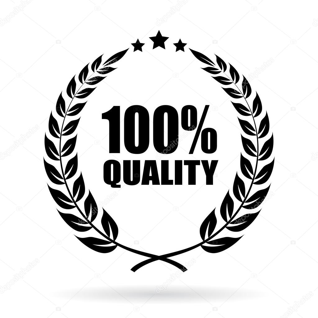 Badge quality icon simple black style Royalty Free Vector