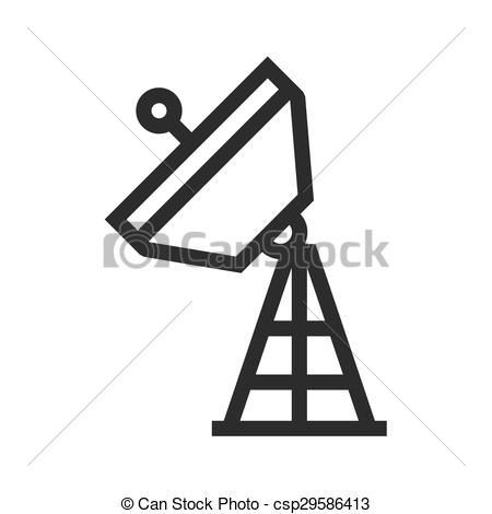 Watching of radar icon simple style Royalty Free Vector