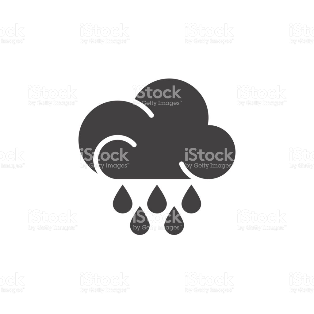 Vector Cartoon Rain Cloud Icon Symbol Stock Vector 702198388 