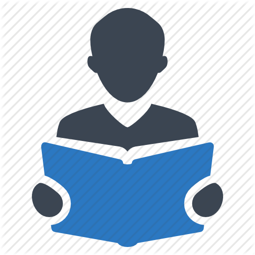 Book reading person man education icon Royalty Free Vector