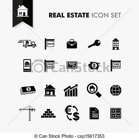 Real Estate Line Icons Set ~ Icons ~ Creative Market