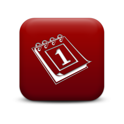 Red calendar 7 icon - Free red calendar icons