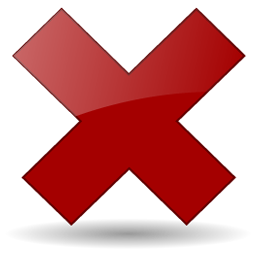 Red Cross, Check Mark Icon In Simple Style On A White Background 