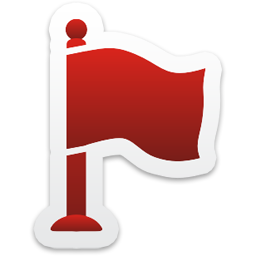 Red Flag Icon PSD | Buttons  Icons