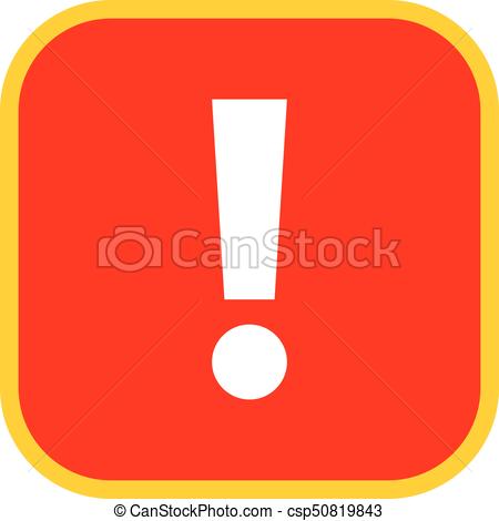 Red Square Error Warning Icon Clip Art at  - vector clip 