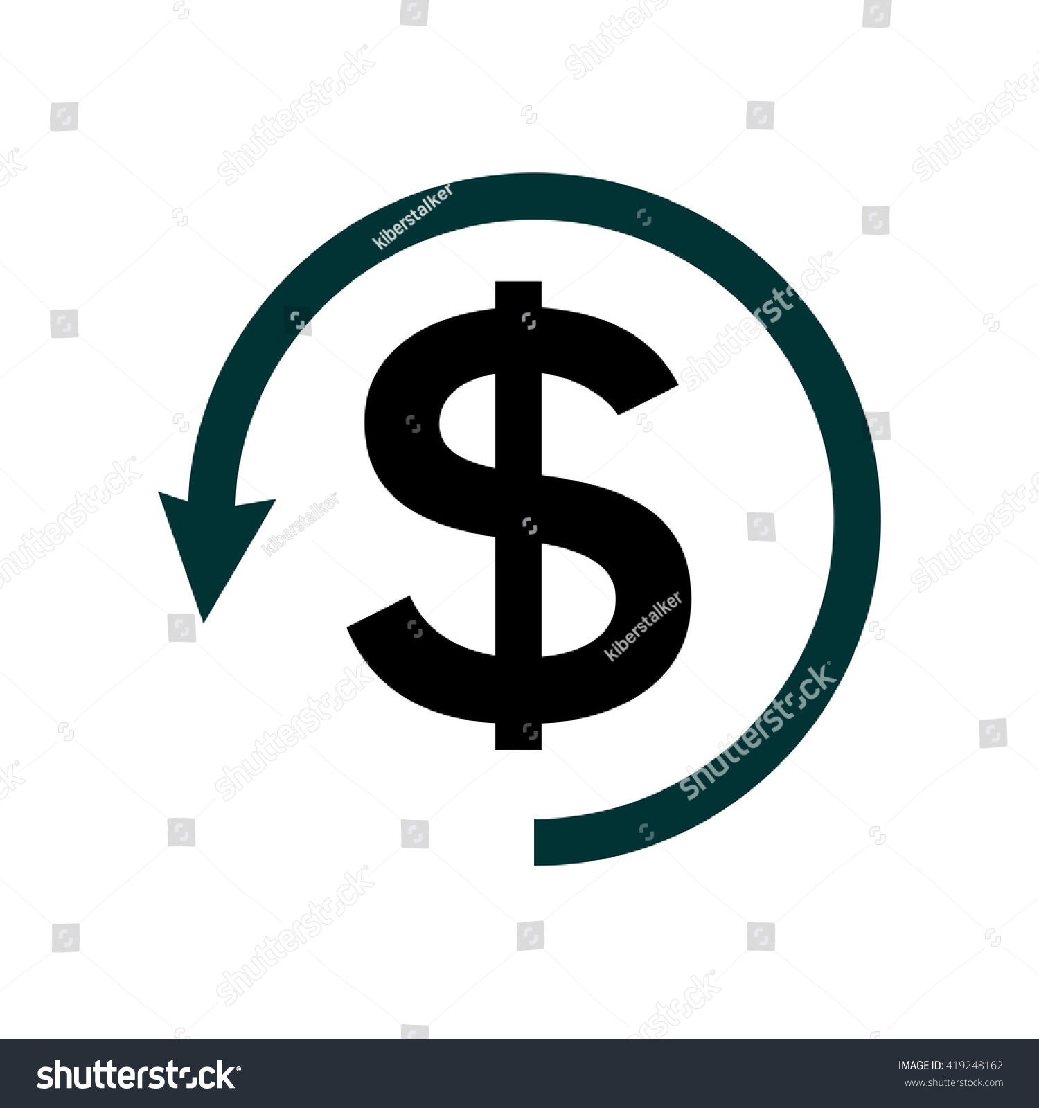 Refund icon from Business Bicolor Set Royalty Free Vector