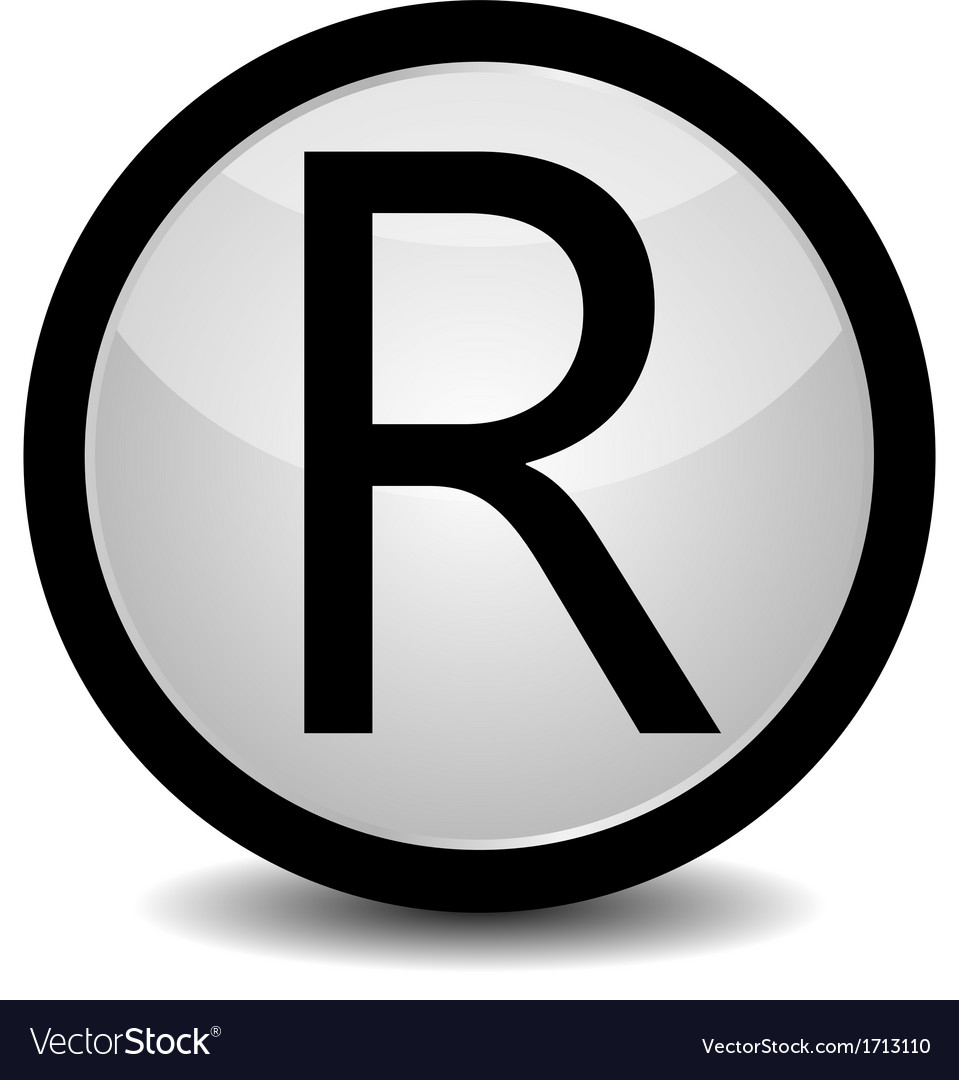 Registered Trademark Sign. Dark Gray Icon On Transparent 
