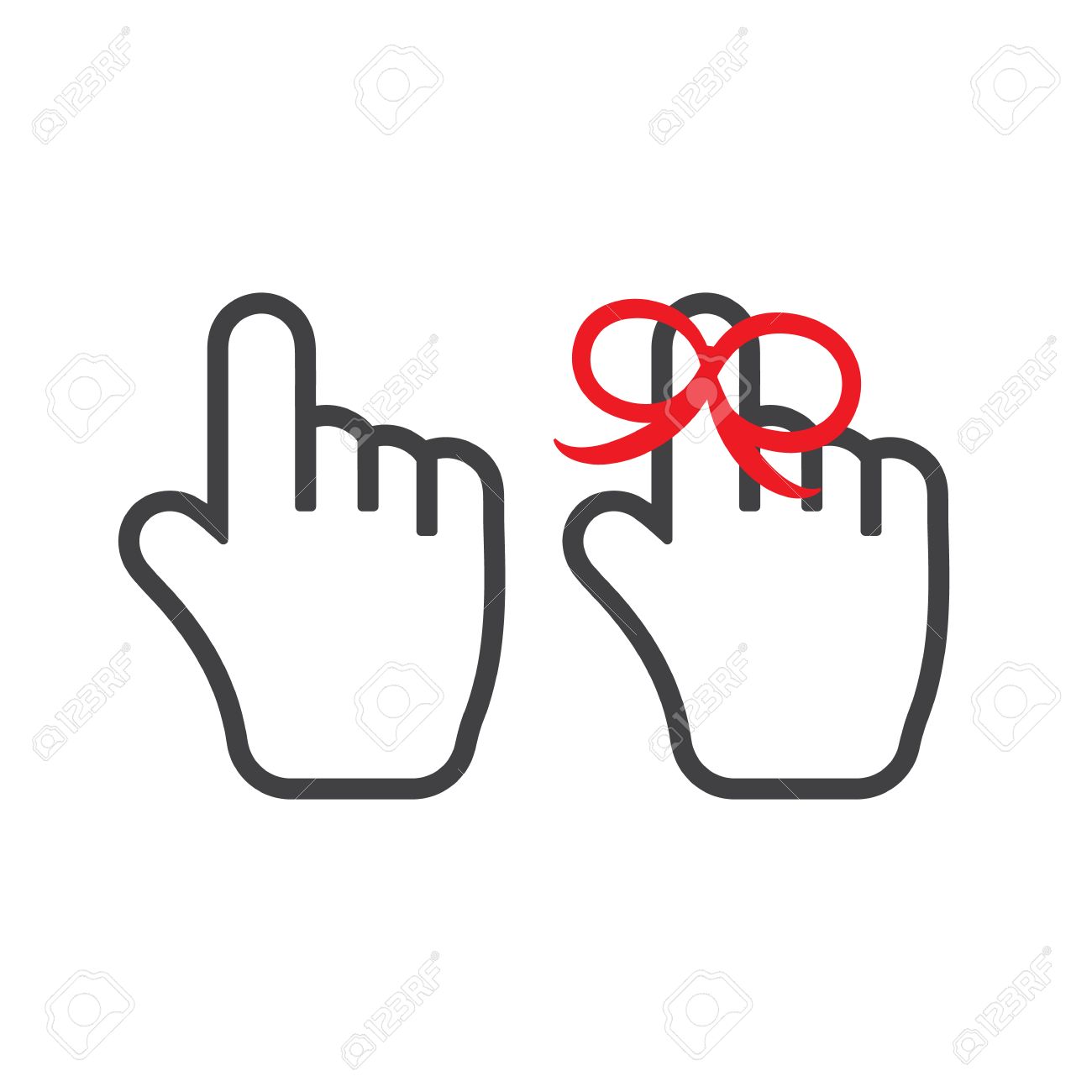 Reminder finger icon  Stock Vector  Arcady #101205296