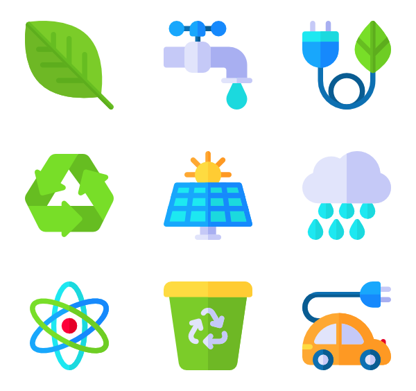 Renewable energy and ecology icon collection - Vector download