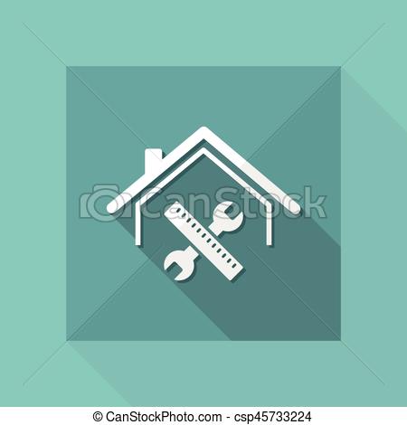 Home renovation - vector web icon eps vector - Search Clip Art 