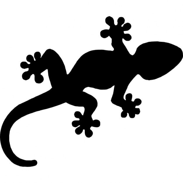 Iguana icon in simple style isolated vector illustration. Reptiles 