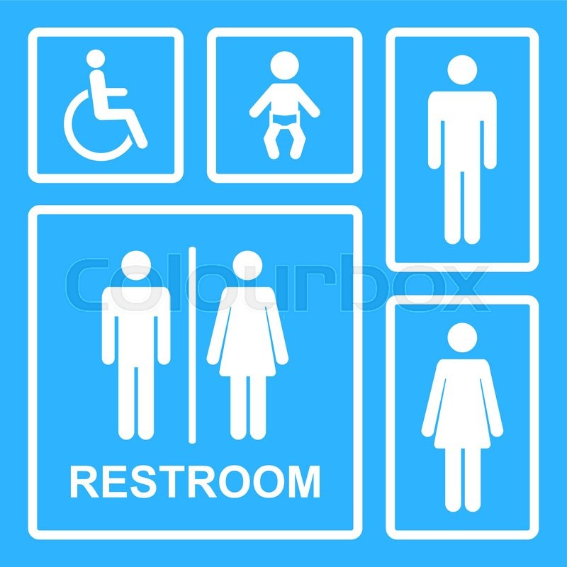 Male And Female Bathroom Sign Clip Art at  - vector clip 