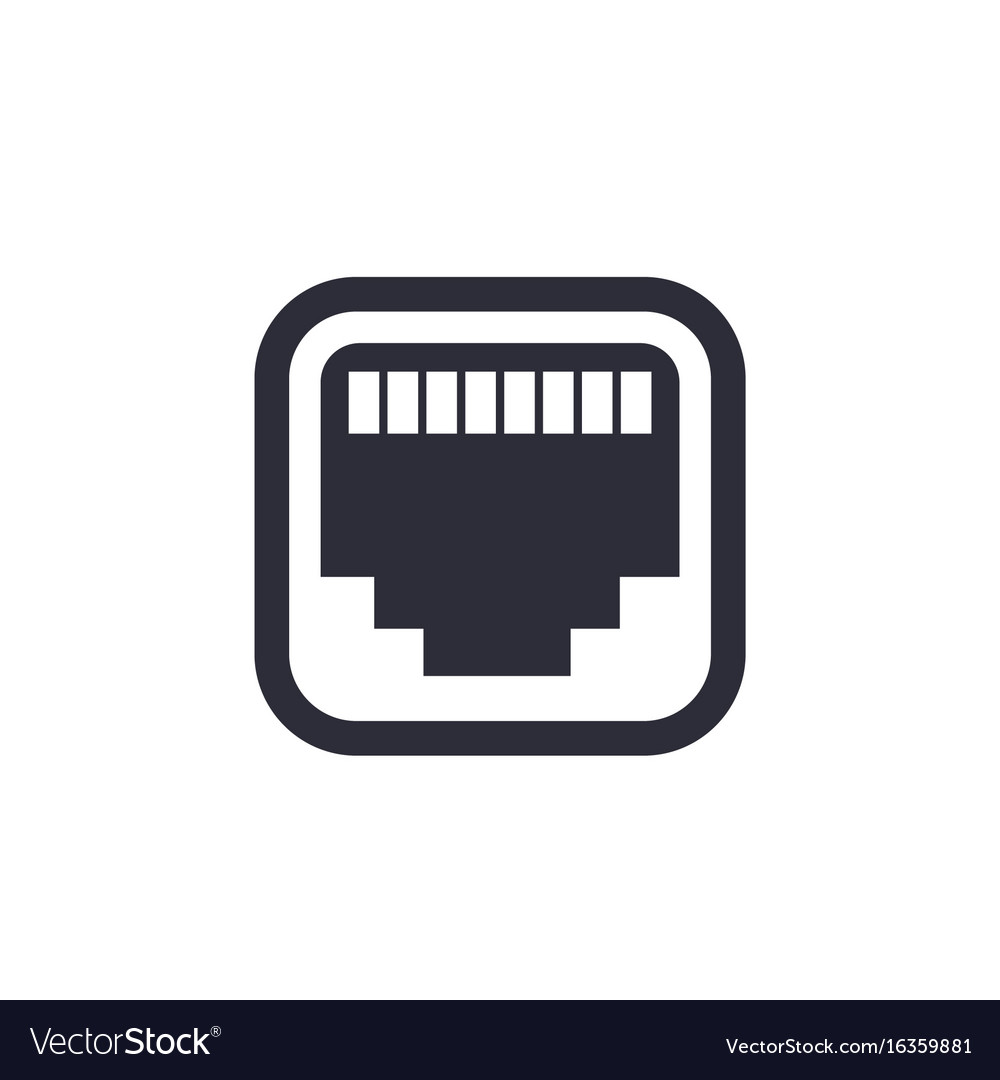 Ethernet On Icon - free download, PNG and vector