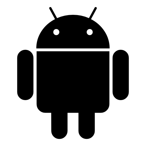 black-white android robot | Icon2s | Download Free Web Icons