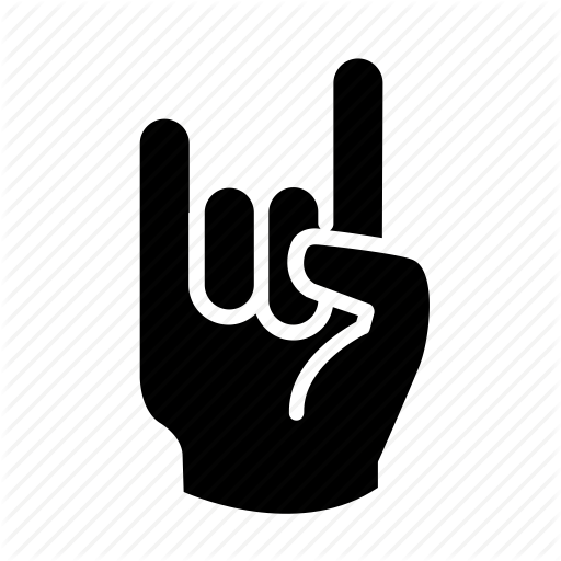 Hand gesture icon Rock music design Royalty Free Vector