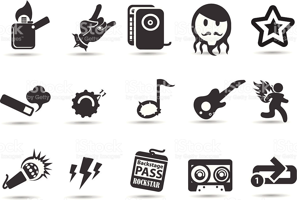 Rock star with guitar. Icons PNG - Free PNG and Icons Downloads