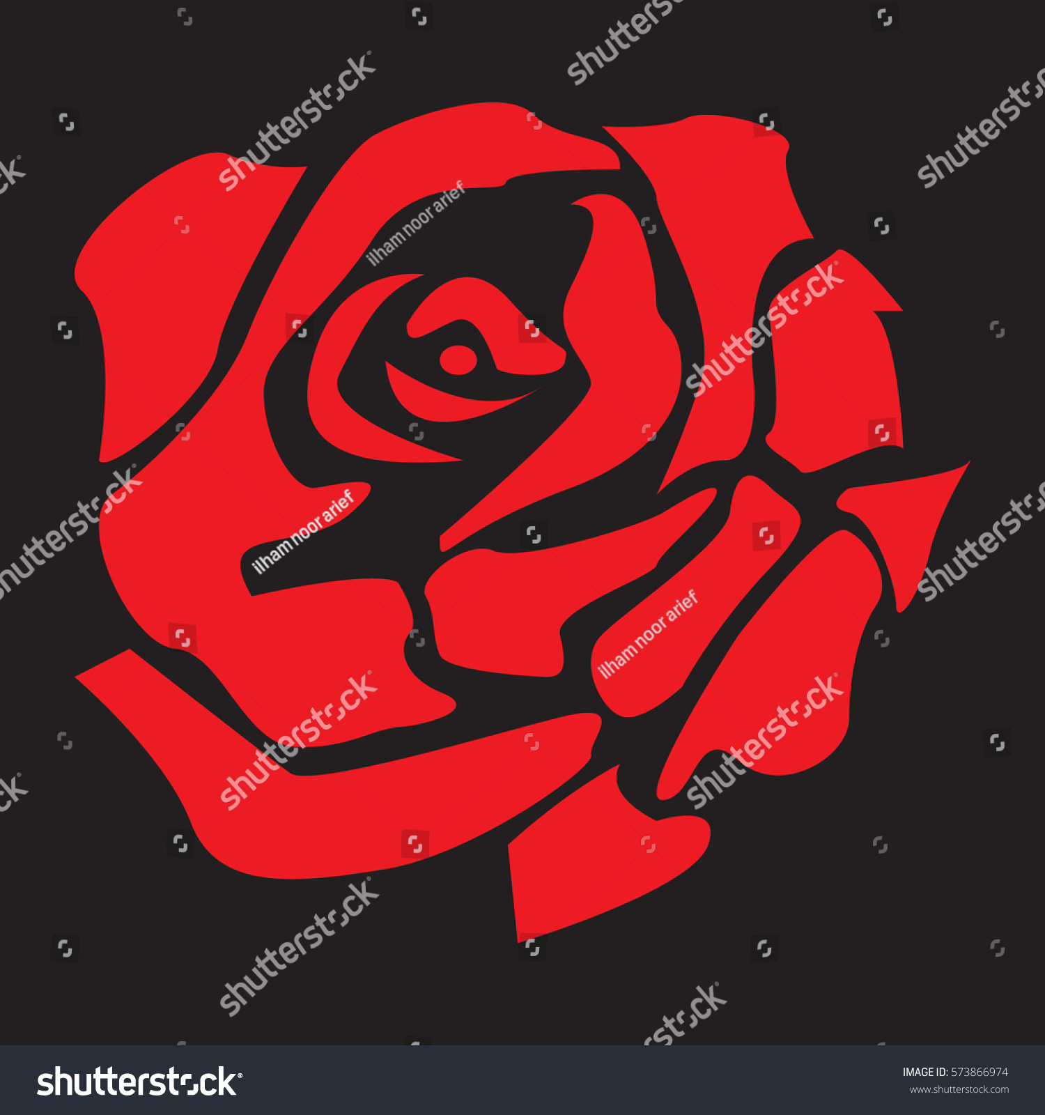 Red Rose Icon Stock Vector 497314594 - 