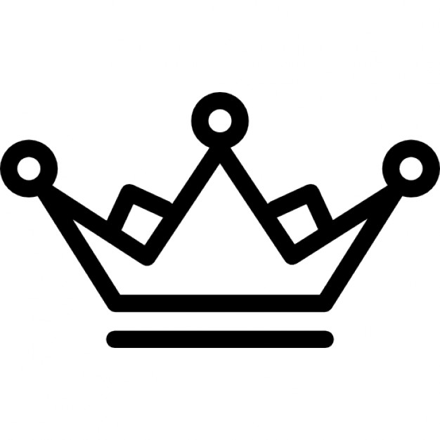 Silhouette simple symbol of classic royal king crown. vector 