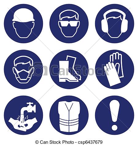 Industrial security Safety icon Flat design Vector Image