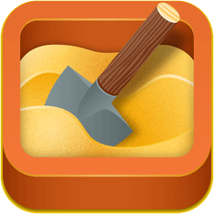 Sandbox on a playground icon, icon cartoon. Sandbox on a vector 