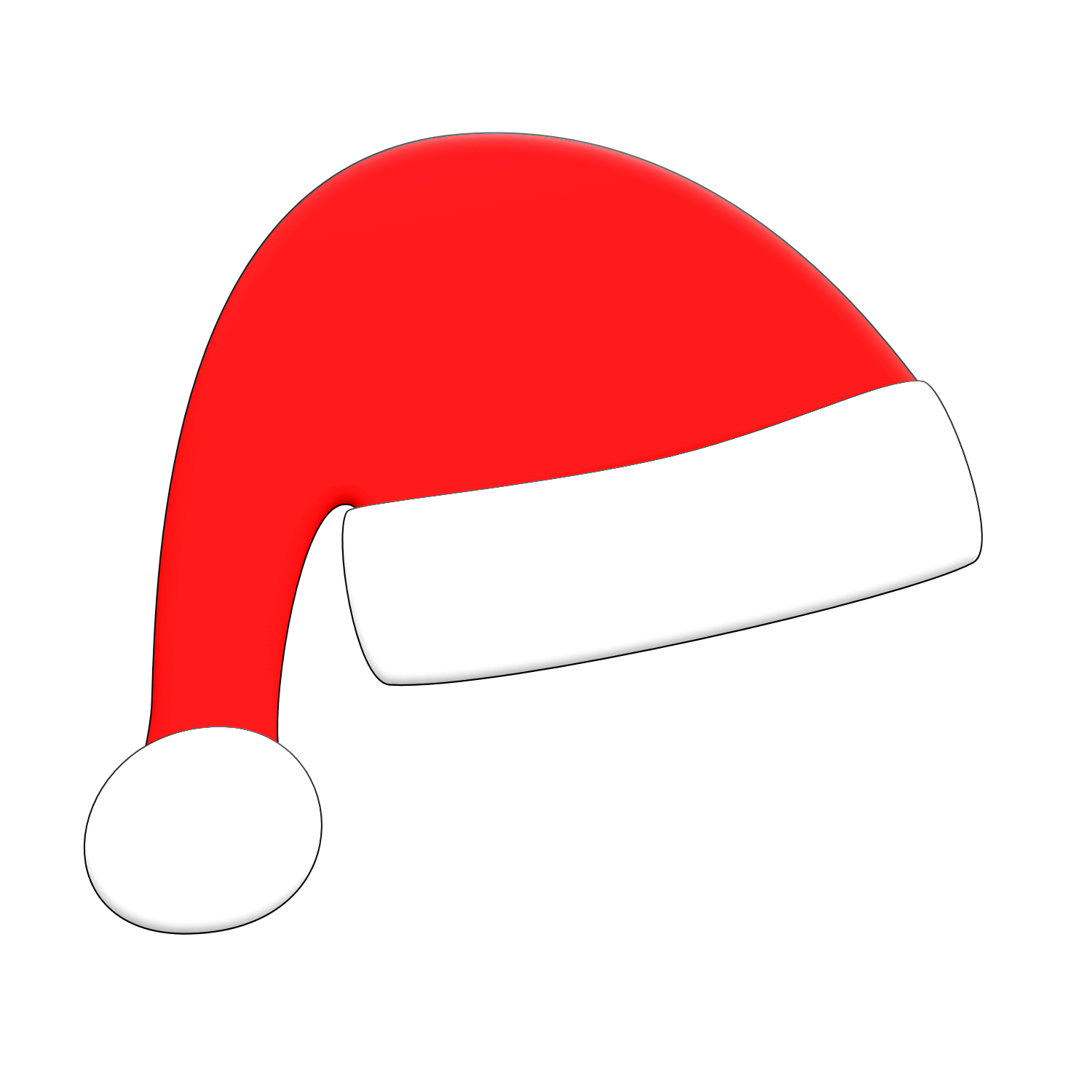 Santa hat icon isolated on white santa hat Vector Image