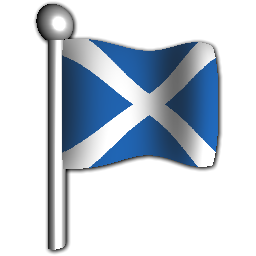 Glossy wave icon. Illustration of flag of Scotland