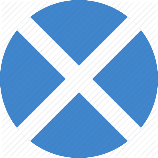 Flag of Scotland icon in cartoon style isolated on