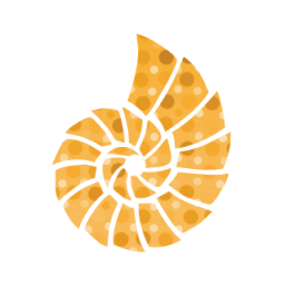 Flat design cartoon seashell icon vector illustration | Stock 