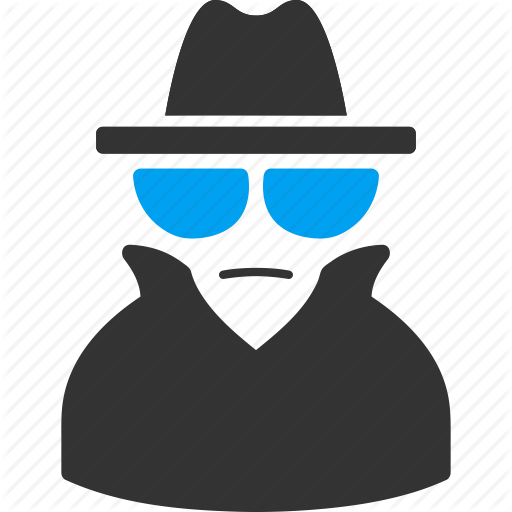 Avatar Man In A Hat And Sunglasses. Secret Agent Icon. Mafioso 