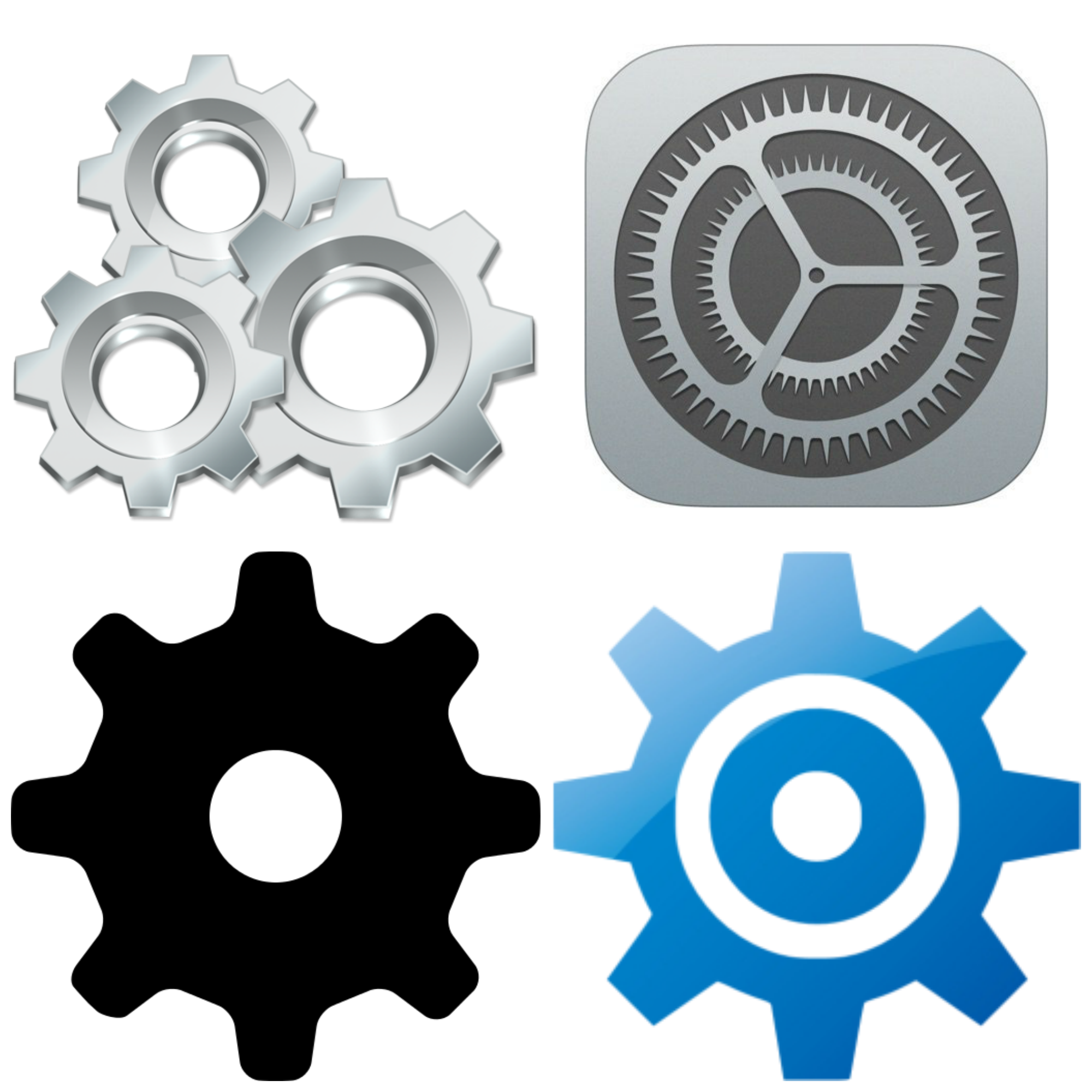 Two gears icon settings isolated ~ Icons ~ Creative Market